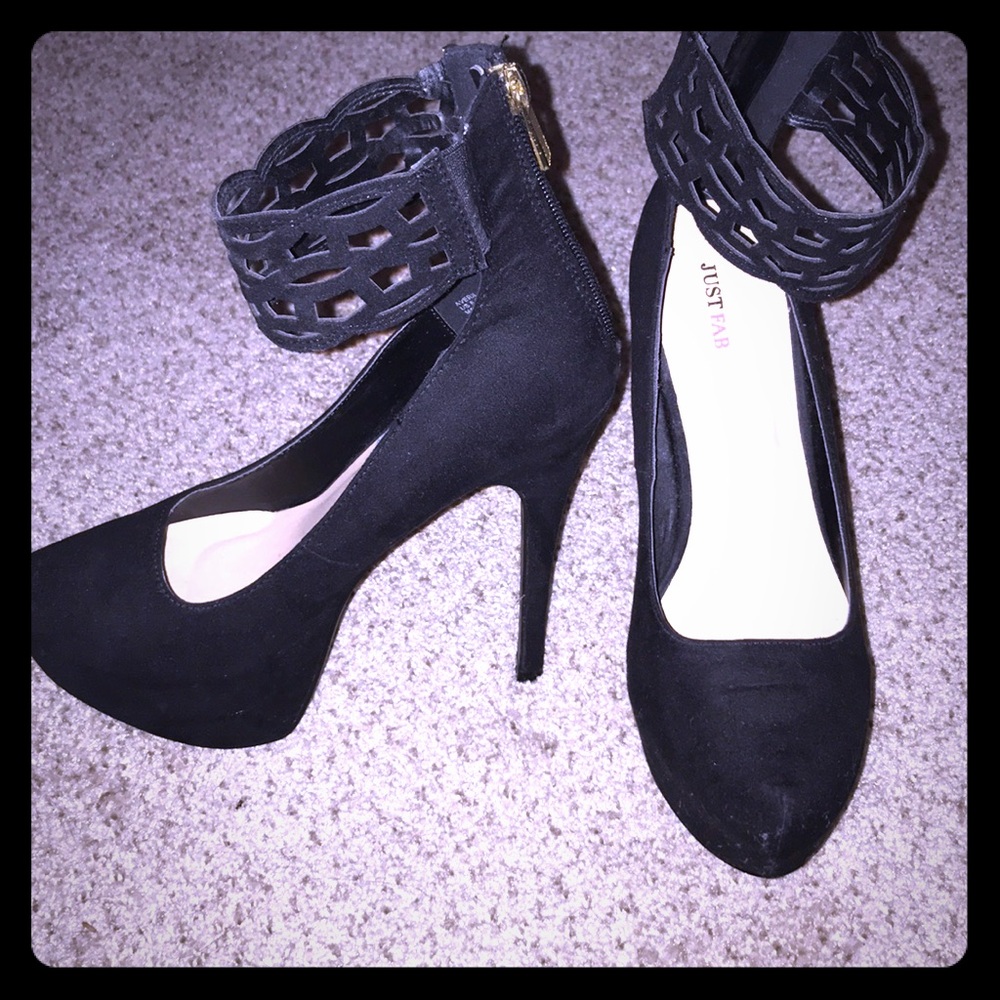 Black stiletto heels